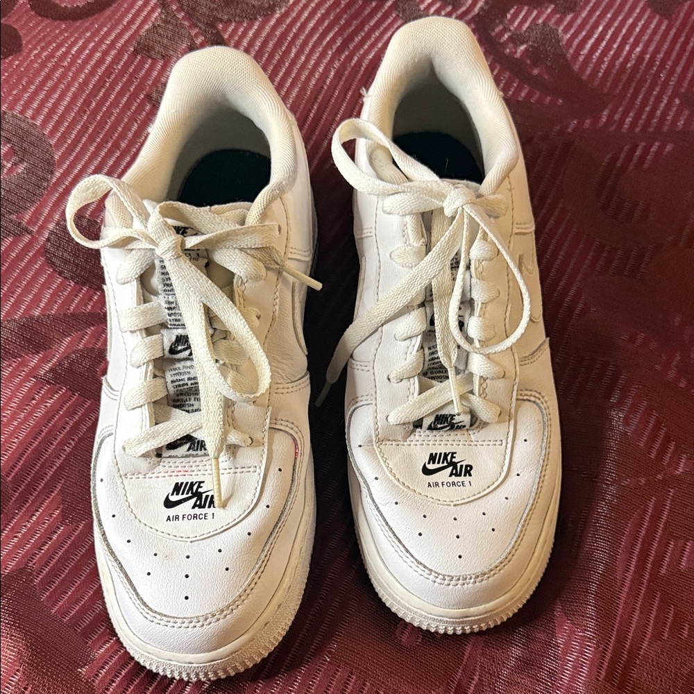Nike Air Force 1 White Leather Sneakers